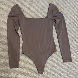 Babaton  Long Sleeve Bodysuit Tan